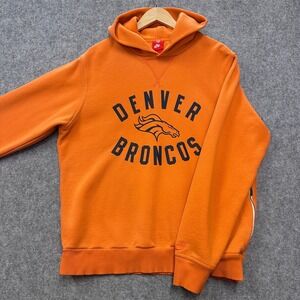 Nike Air Denver Broncos Hoodie Mens L Orange NFL On Field Sideline Pullover
